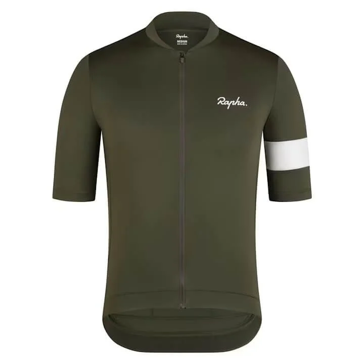 Áo Nam RAPHA Men's Core Jersey - Dark Green/White