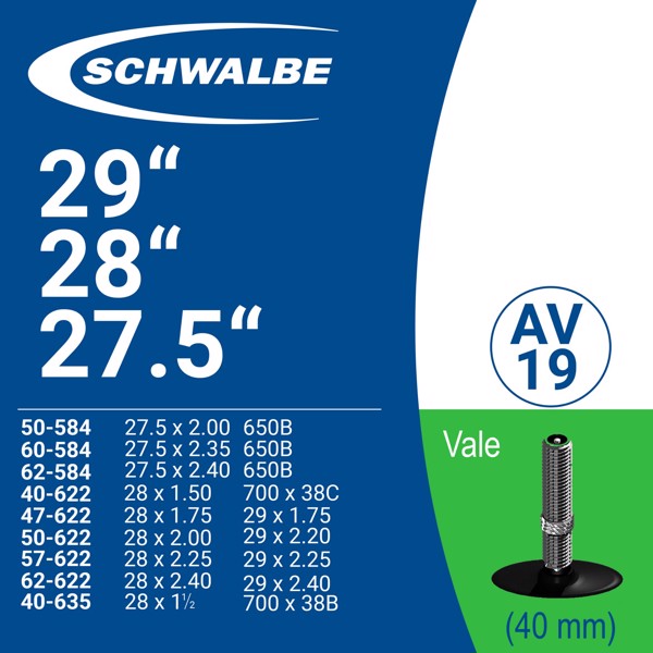RUỘT XE ĐẠP 29” AV19 (40mm)